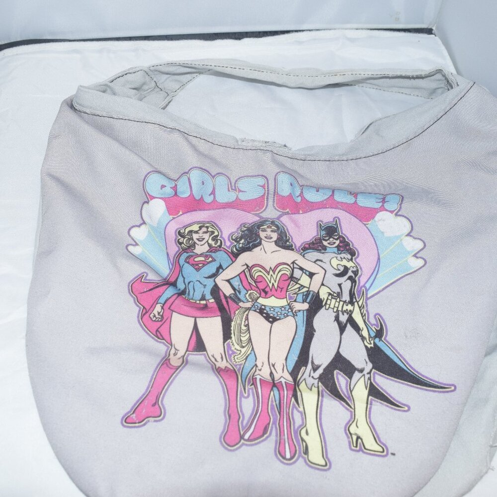 DC Comics "Girls Rule!" Retro Superhero Hobo Bag